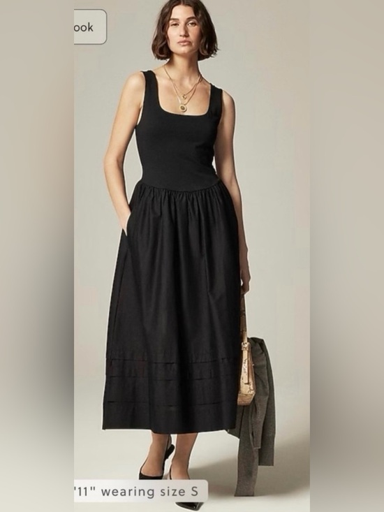J. Crew Dresses & Skirts - J.Crew Drop-waist mixy dress in black